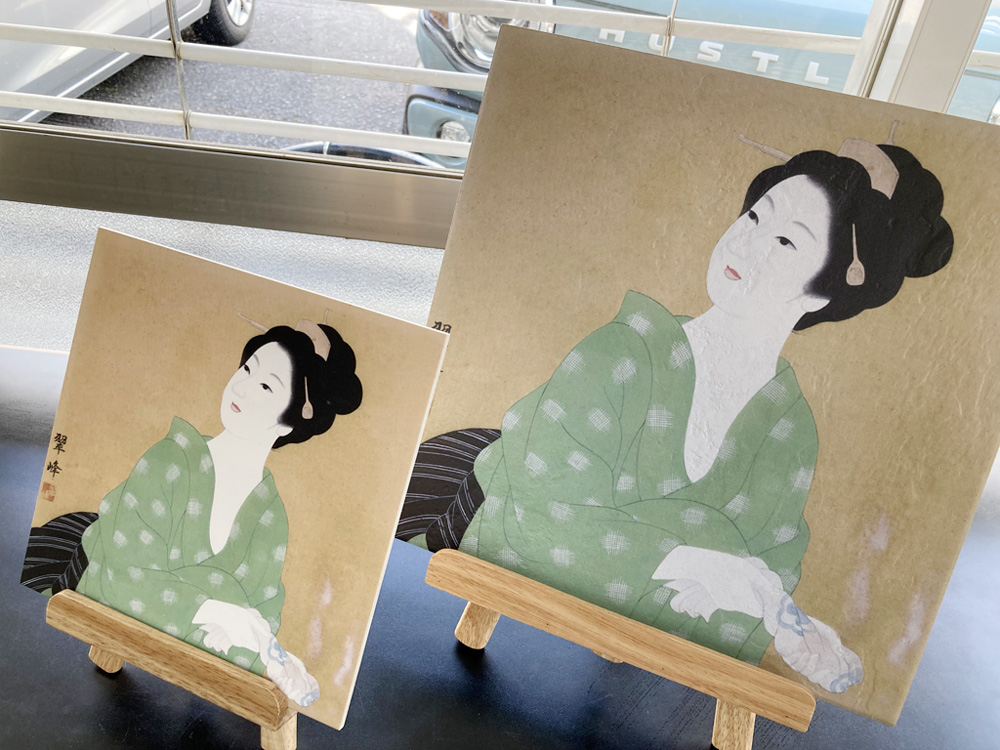 タイルに日本画を印刷